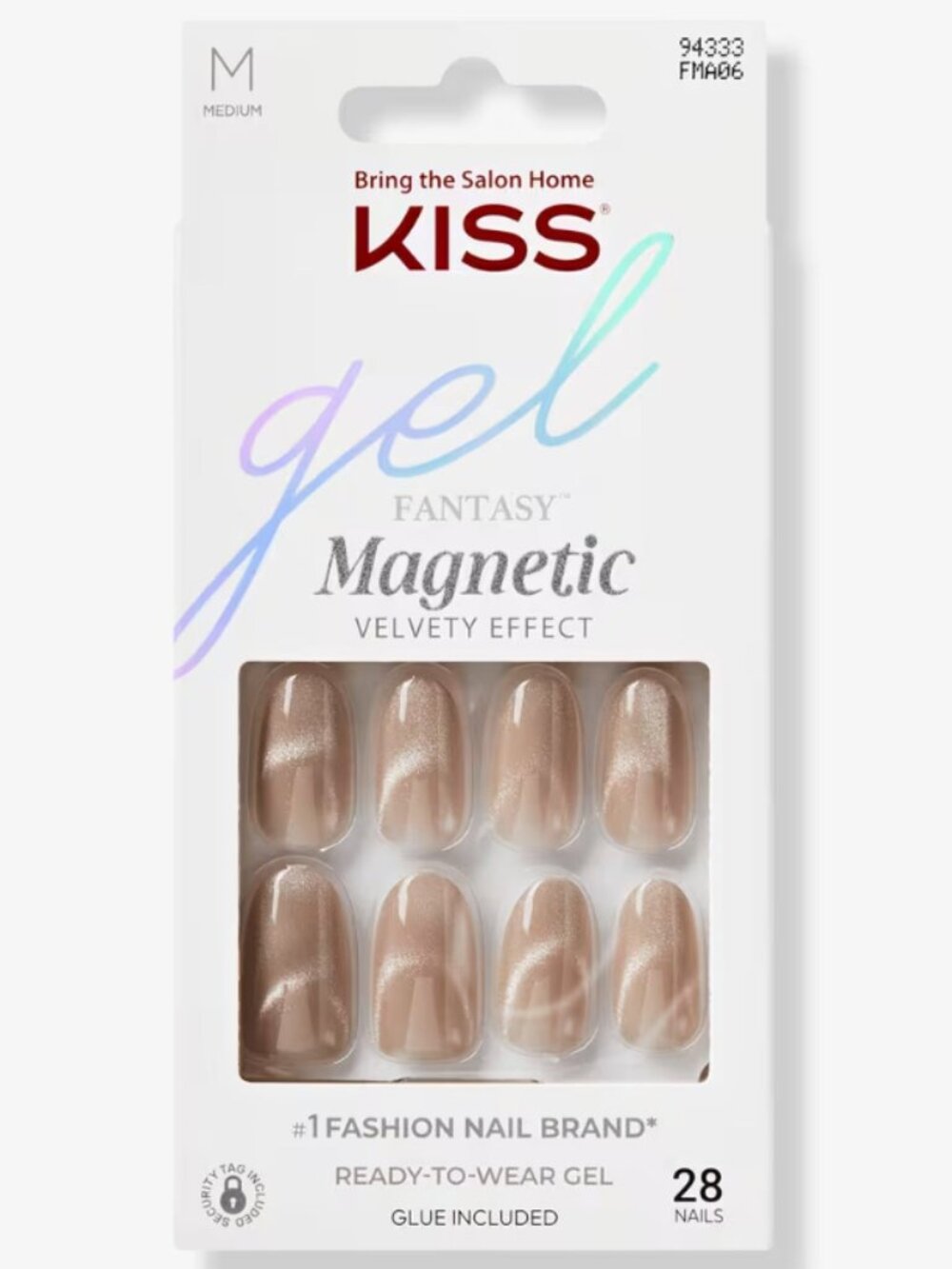 Kiss Gel Fantasy Magnetic Medium Length Nails  - Drama